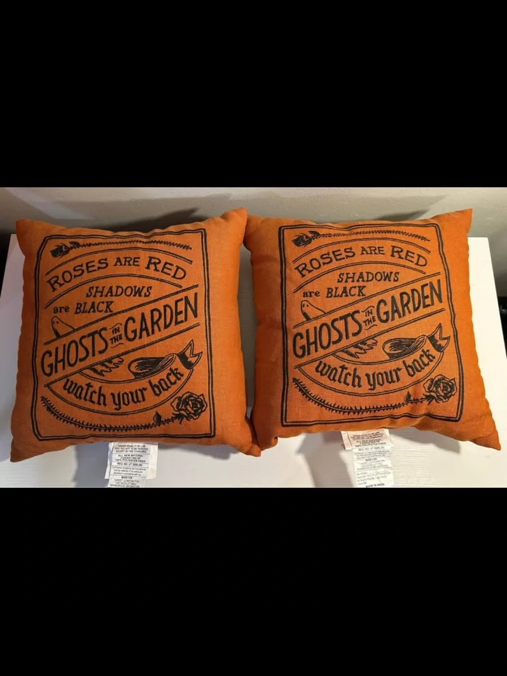 Nwot Ghosts in the Garden Halloween 2023 set of throw pillows